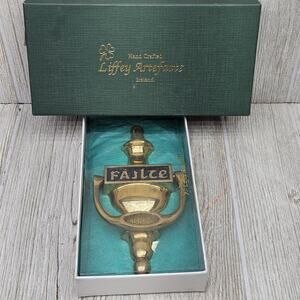 Liffey Artefacts Brass Door Knocker Fáilte Irish Welcome Handcrafted Made in Ire
